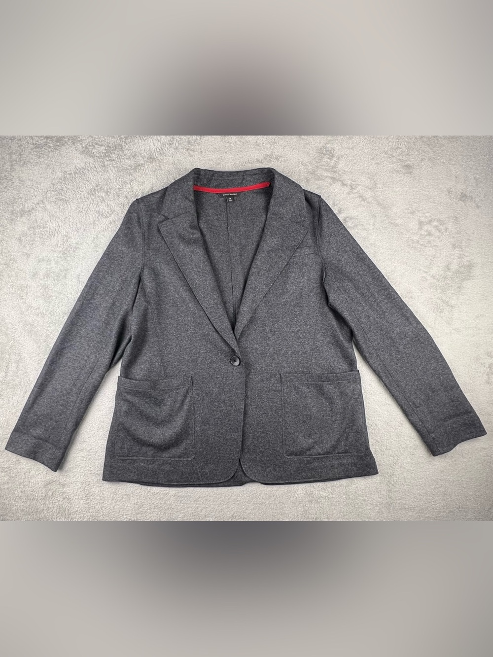 Banana Republic Unstructured Italian Wool Blend Blazer Womens 16 Gray 772740